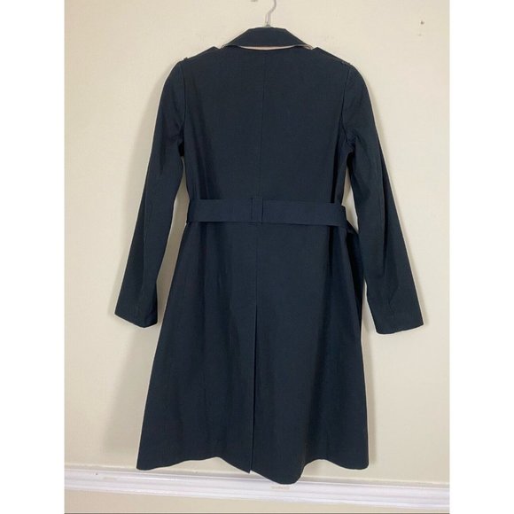 J Crew Black 2011 Icon Trench Coat - Picture 10 of 13